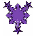 Filipino Sun and Stars Polo Shirt Purple