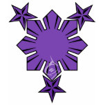 Filipino Sun and Stars Polo Shirt Purple