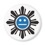 Filipino Sun Face - Blue magnets