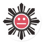 Filipino Sun Face - Red stickers