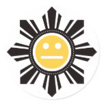 Filipino Sun Face - Yellow stickers