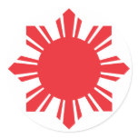 Filipino Sun - Red stickers