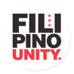 Filipino Unity - Red and Black stickers