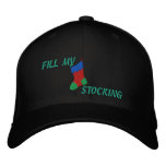 "FILL MY STOCKING" Men's Christmas Cap embroidered hats