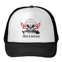 Fillet & Release Skull Trucker Hat