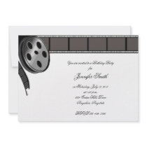 Film Reel in Black and White Party Invitation
