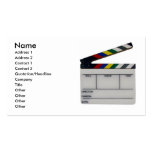 Film slate colour clapboard movie business card