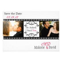 Filmstrip Save the Date Card Personalised Invites