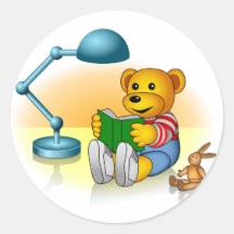 Filou apprend à lire autocollants ronds
