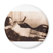 Fin de Siecle tattooed woman Refrigerator Magnet