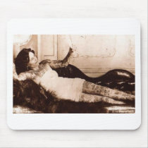 Fin de Siecle tattooed woman Mouse Pads