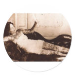Fin de Siecle tattooed woman Stickers