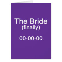Finally the Bride Gift Cards
