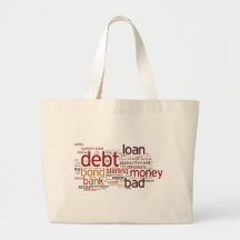 Finance Word Cloud Canvas Bags