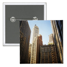 Financial District Skyscrapers, New York City Button