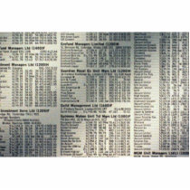 Financial news page photo cutout
