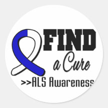 Find a Cure ALS Awareness Round Sticker