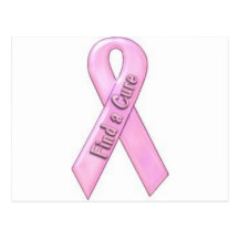 Find a cure for breast cancer postcards