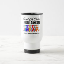 Find a Cure Ribbons For All Cancers Coffee Mug