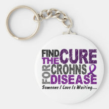 Find The Cure 1 CROHN’S DISEASE T-Shirts & Gifts Key Chains