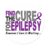 Find The Cure 1 EPILEPSY T-Shirts & Gifts stickers