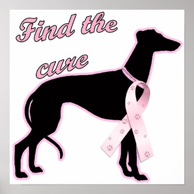 Find the Cure ~ Greyhound Print by PhillyGreys
