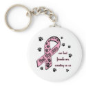 Find the Cure ~ Pawprint keychains