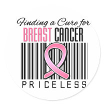 Finding a Cure For Breast Cancer PRICELESS Round Stickers