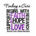 Finding a Cure For Crohns Disease t-shirts