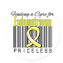 Finding a Cure For Endometriosis PRICELESS Round Stickers