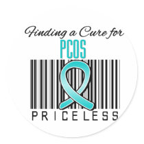 Finding a Cure For PCOS PRICELESS Stickers