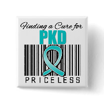 Finding a Cure For PKD PRICELESS Pinback Button