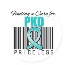 Finding a Cure For PKD PRICELESS Round Stickers