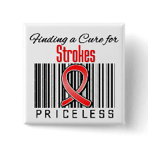 Finding a Cure For Strokes PRICELESS Pinback Button