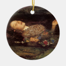 Fine art Ophelia painting Christmas Ornament