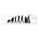 Fine Art Painter painting with oil or water paint bumper stickers