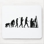 Fine Art Painter painting with oil or water paint mousepads
