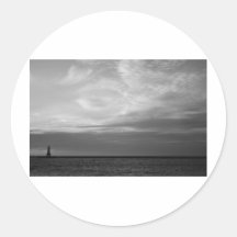 Fine Art Poster of Ludington, Michigan Pier Sticker