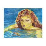 Fine Art Red Head Female Swimmer postcards