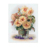 Fine Art Rose Bouquet in Glass Postcard