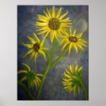 Fine Art Sunflower Painting Print "Apparition 1"