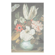 Fine Art Tulips and Flowers Stationery