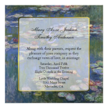 Fine Art Water Lilies Wedding Invitation