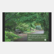 Fine Art with Words of Wisdom Rectangle Stickers