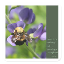 Fine Art with Words of Wisdom Square Stickers