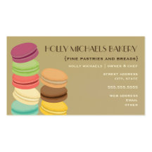 Fine Bakery Business Card - Eight French Macarons