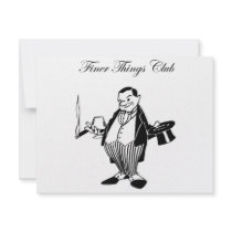 Finer Things Club Cigar Character Personalized Invitation