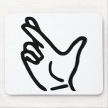 finger crossed icon mousepads