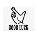 finger good luck icon postcards