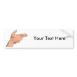 Finger Gun Pistol Shooting Hand Sign Gesture bumper stickers